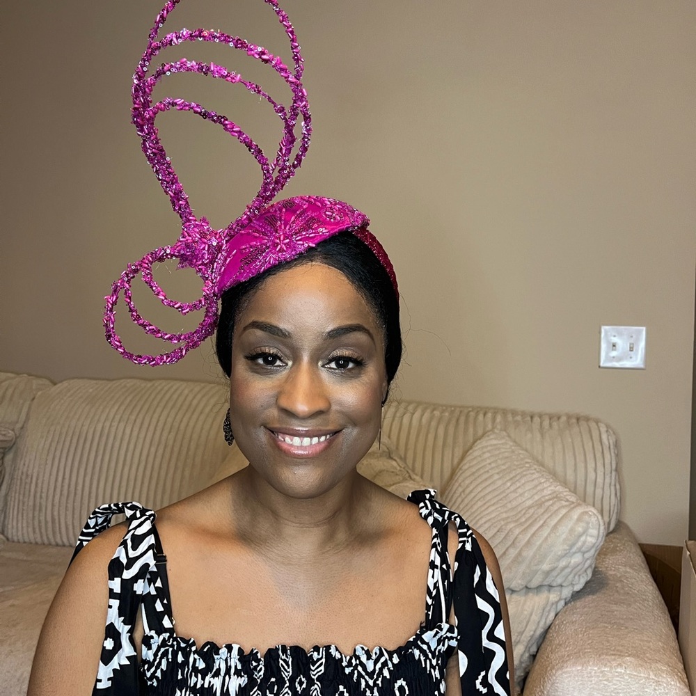 Radiant Rose Beaded Fascinator